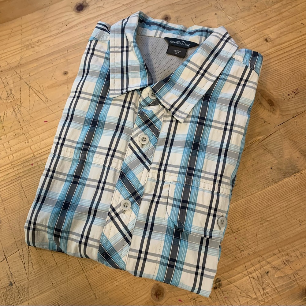 Eddie Bauer Men’s Short Sleeve Button Down Tall